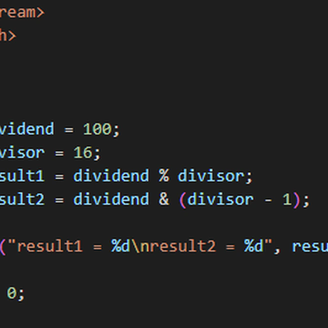 C/C++中使用 按位与运算 优化 求余运算